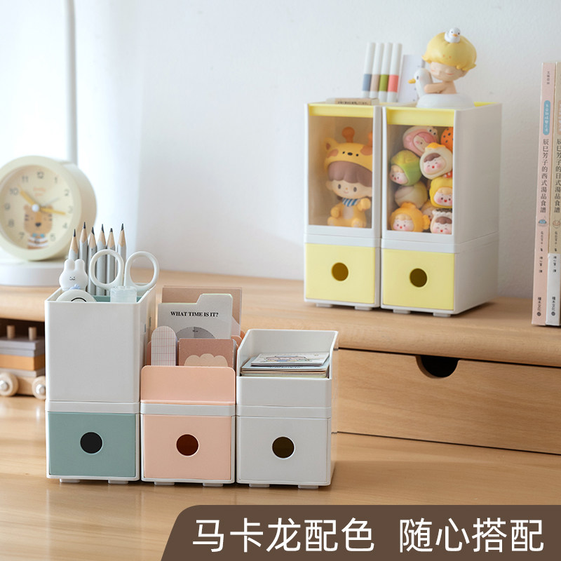 创意盲盒展示盒萌粒收纳盒泡泡玛特小摆件手办潮玩透明防尘架笔筒,淘宝优惠券,粉丝福利购,淘宝优惠卷