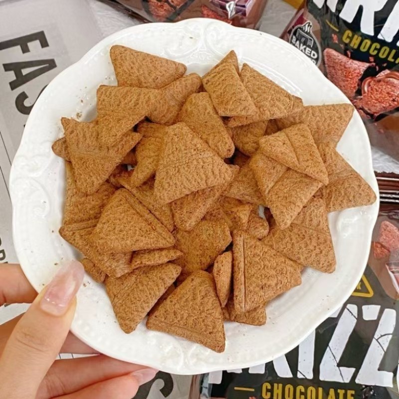 KRIZZI巧克力夹心三角50g*5袋香甜酥脆爆浆流心点心夹心饼干零食,淘宝优惠券,粉丝福利购,淘宝优惠卷