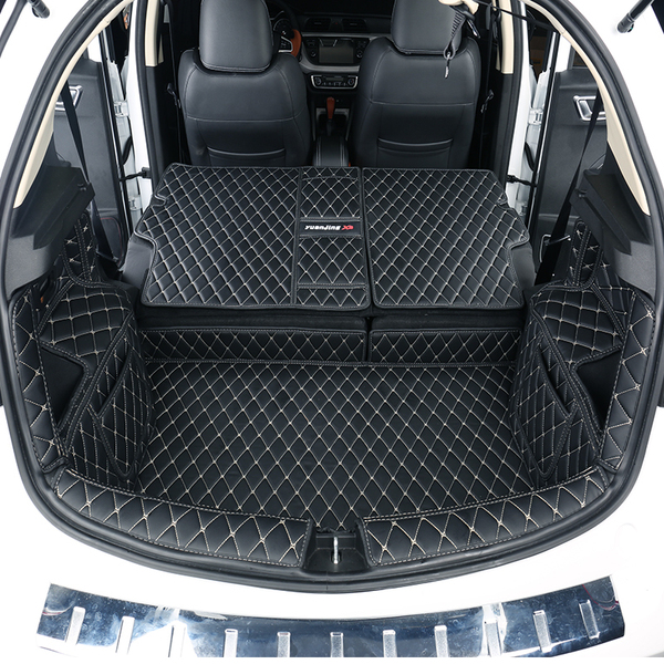 围皮革尾箱垫 内饰改装 吉利远景X3后备箱垫 2