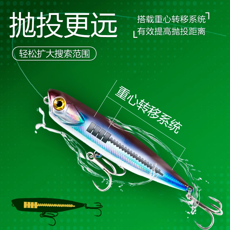 路亚之字狗水面系微物饵浮水远投铅笔之子狗套装翘嘴6克10克假饵,淘宝优惠券,粉丝福利购,淘宝优惠卷