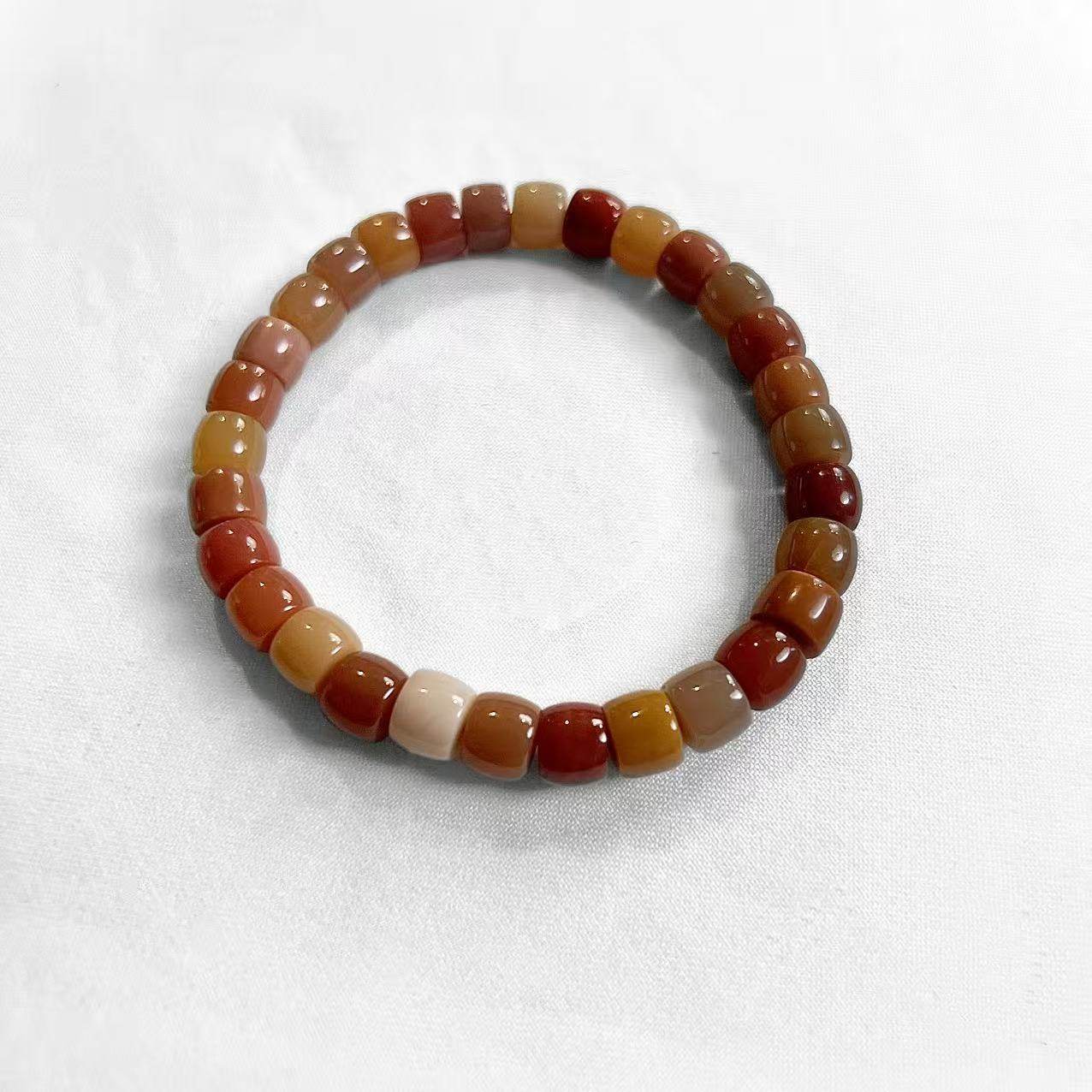 【胡可推荐】红桥 邵通包浆料7mm南红手串药片直切桶珠玛瑙手串,淘宝优惠券,粉丝福利购,淘宝优惠卷