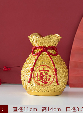 红色福袋花钱袋子树脂招财摆件跨境厂家新年麦穗爆款装饰品