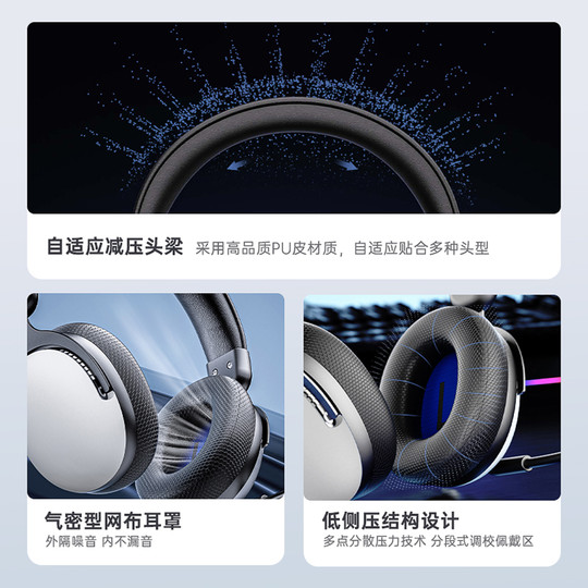 Las auriculares del juego de los e-sports de iKF V12 ató con alambre FPS con el delta intrépido del contrato del USB del micrófono 7.1