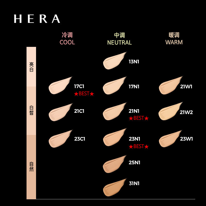 hera /赫妍黑金持久不脱妆*粉底液 HERA赫妍粉底液/膏