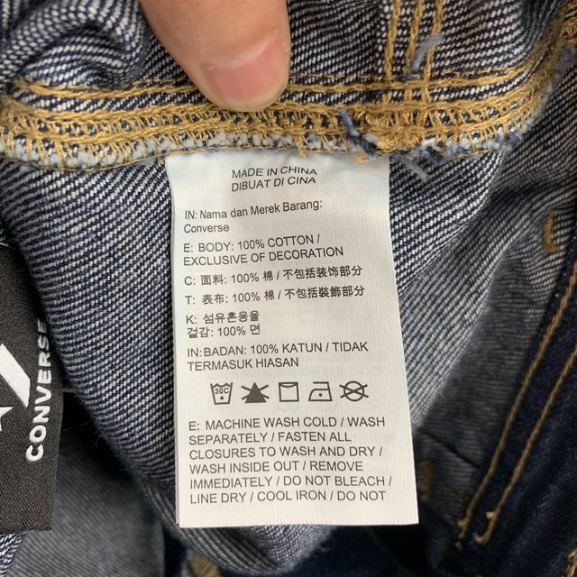 CONVERSE 25 winter new men's loose straight casual original cow color denim trousers MCJ129