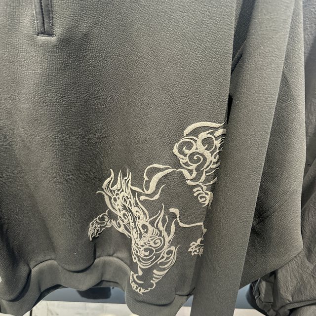 China Li Ning 25 winter new Kung Fu series men's trendy casual half-zip pullover sweatshirt AWDVA93