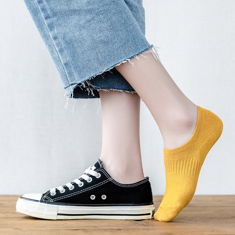 纯棉浅口隐形夏季ins潮女短袜 素班短袜/打底袜/丝袜/美腿袜