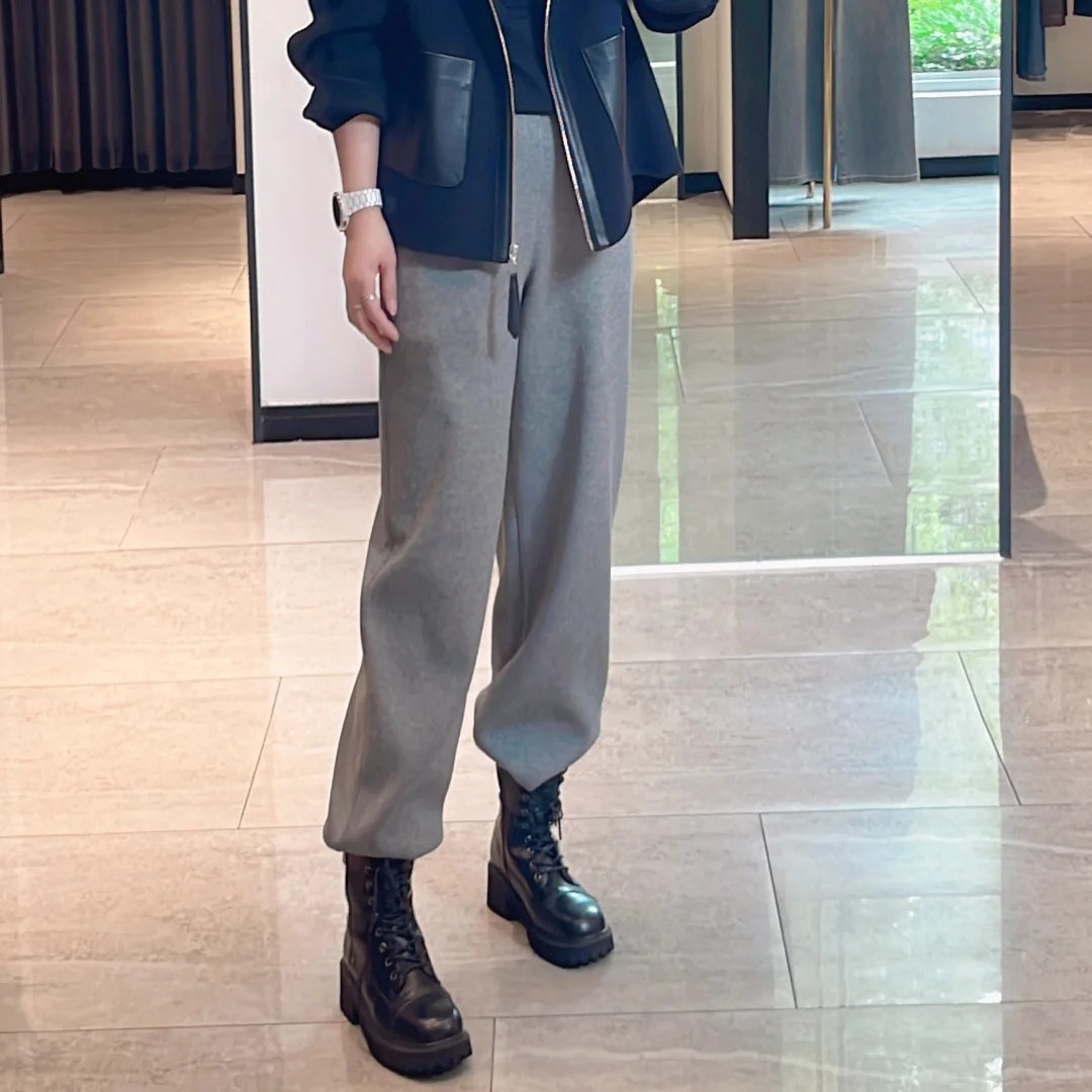 商场同款女装2025秋冬新款时尚百搭直筒加绒加厚休闲裤卫裤长裤子