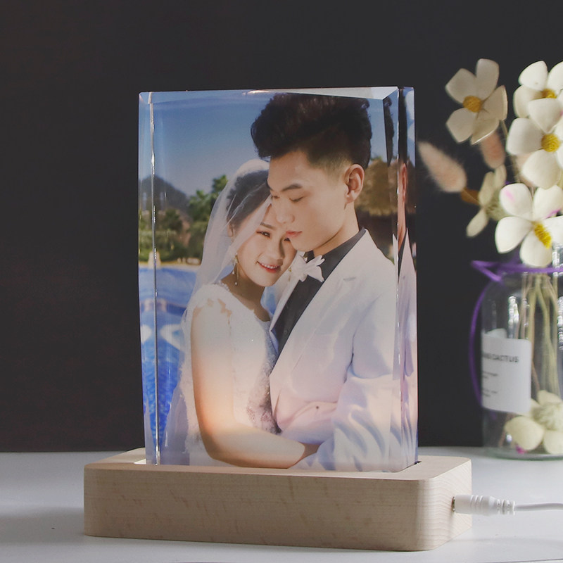 金婚50年纪念日礼物父母长辈钻石婚老婆闺蜜结婚周年照片定制摆件