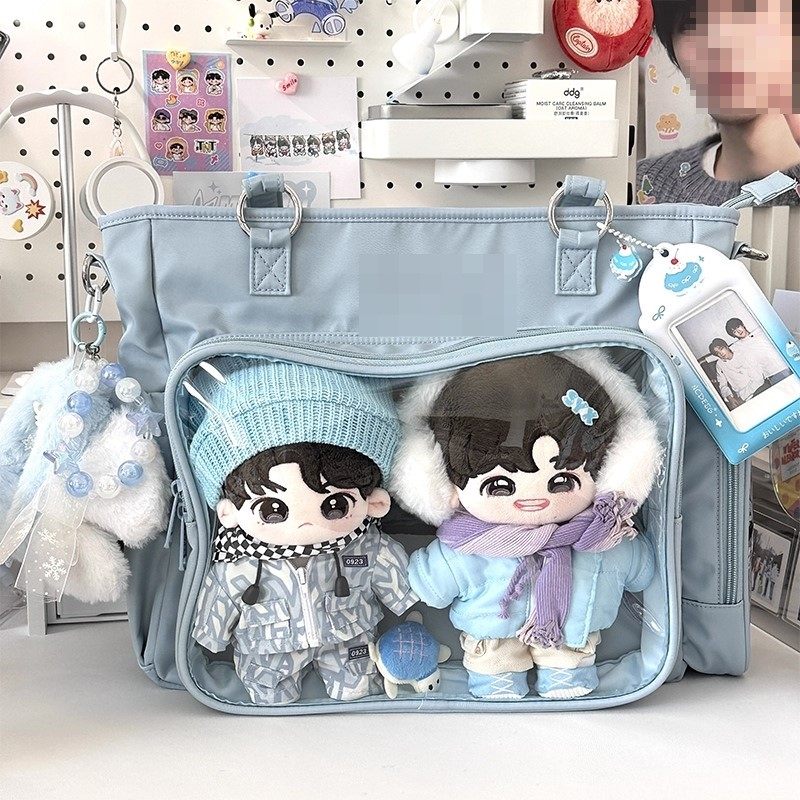 追星蓝色三用痛包单肩斜挎大容量谷子通勤双肩娃包女,淘宝优惠券,粉丝福利购,淘宝优惠卷