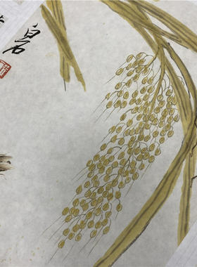 齐白石可惜无声花卉昆虫工笔画册页十二张微喷复制装饰画学习临摹