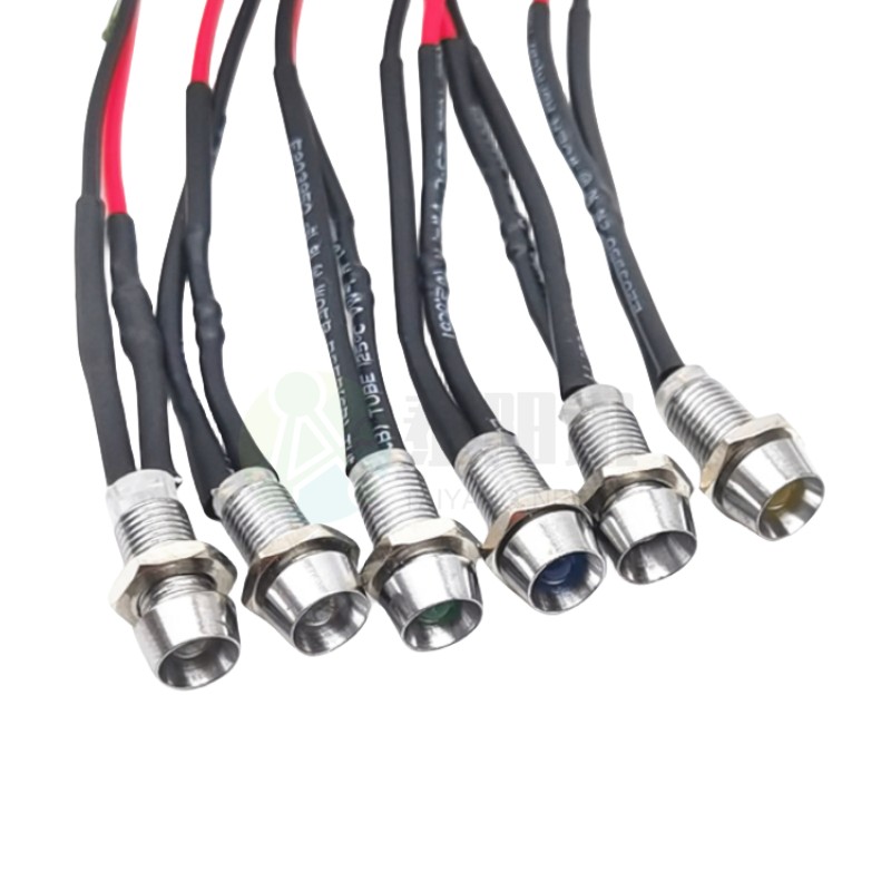 金属开孔5/6/8/12mmLED信号指示灯3V6V12V24V220V380V超高亮灯珠 - 图2