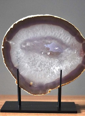 天然玛瑙新中式客厅会所桌面摆件