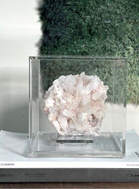 原石天然水晶轻奢新中式矿物摆件