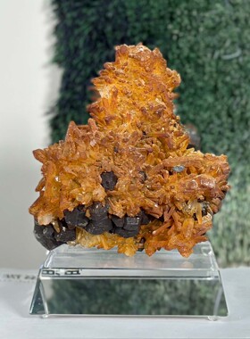 新中式轻奢黄色天然原石水晶摆件