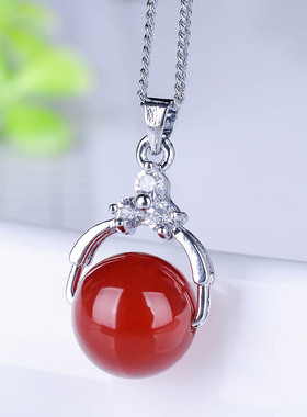 天然镶嵌项链水晶玛瑙玉吊坠包邮