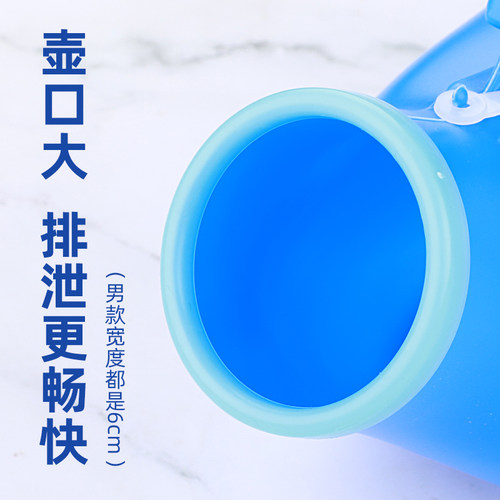 卧床老人用塑料小便器尿壶家用带盖夜壶女士卧床塑料大便盆接便器 - 图2