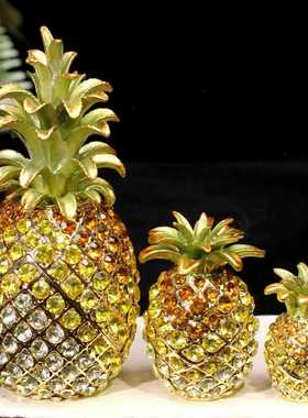 菠萝摆件家居视频收纳盒乔迁礼品