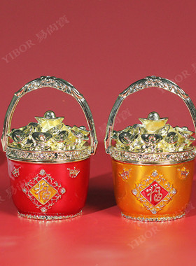 中式喜庆小财神系列珐琅彩首饰盒创意家居新年招财小摆件礼品礼物