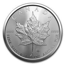Spot] 2023 Canadian Maple Leaf Silver coin (Queen Denki crowned 70 years) 1 ounce