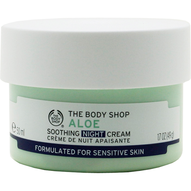 美體小鋪蘆薈抗敏感補水舒緩修護晚霜面霜 Thebodyshop 英國 TBS 美體小鋪蘆薈抗敏感補水舒緩修護晚霜面霜 Thebodyshop 英國 TBS