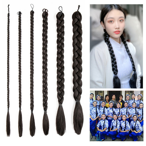 假发辫子古装麻花长辫新娘秀禾盘发造型辫子马尾辫子表演跳舞辫子 - 图2