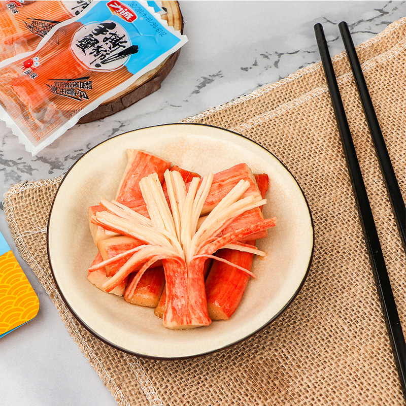 蟹棒即食海味零食蟹肉棒火锅用整箱 2500g 力诚手撕蟹柳 蟹棒即食海味零食蟹肉棒火锅用整箱 2500g 力诚手撕蟹柳