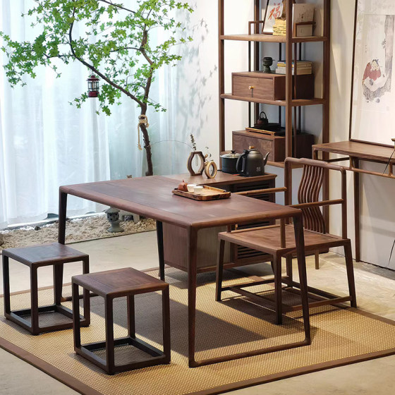 Professional customized walnut board tea table dining table desk