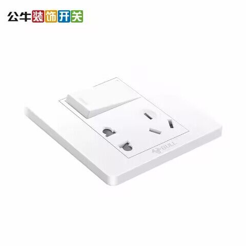 公牛开关G05/06/7/8一开五孔1开5孔10A老款圆孔插座一位2/3极墙壁 - 图0