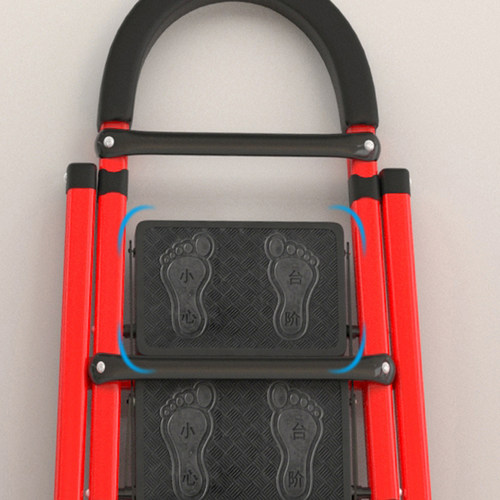 储冠加厚梯子家用折叠室内多功能加厚便携超市轻便取货凳小叉扶梯 - 图2