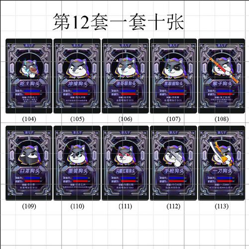 狗头卡包卡片宝宝菜狗尘埃大哥呆呆单身迪哥卡黑化小奶狗战神卡贴 - 图0