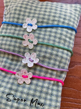 重工925纯银手工磨砂手链银圈