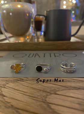 设计款尾戒开口戒指925纯银