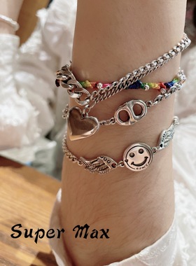 东大门纯银天使翅膀百搭风锁骨链