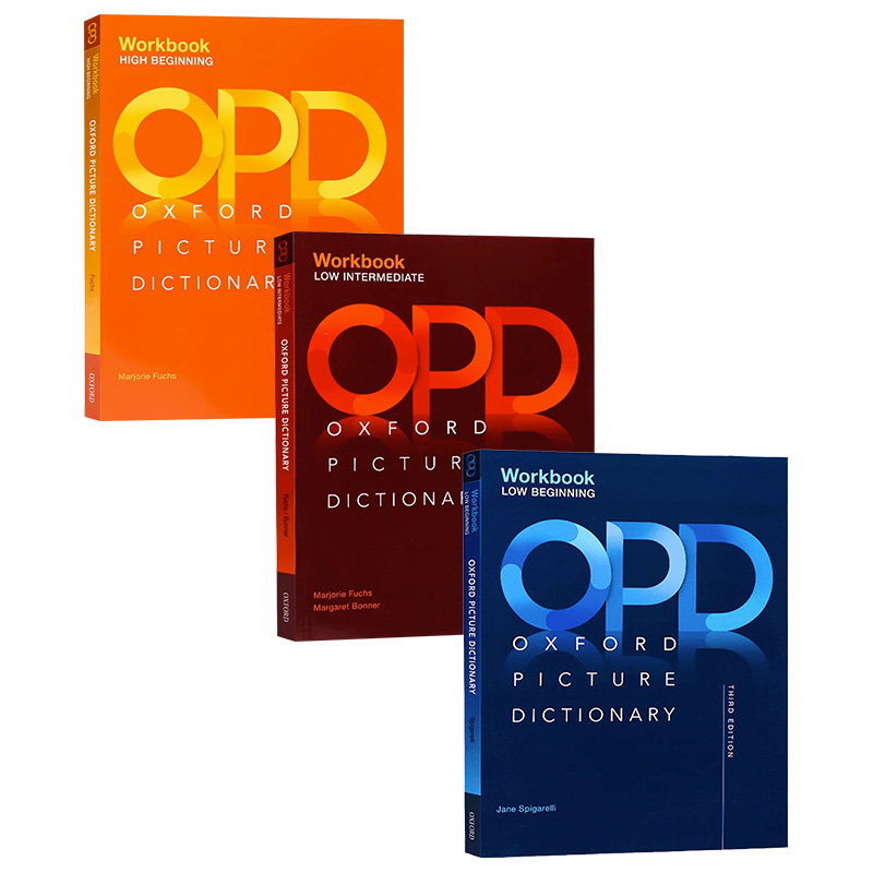 牛津图解词典初中高级练习册第三版 3册合售 OPD Low High Beginning Workbook Third Edition英文原版 OPD学习教材英语词典-图3