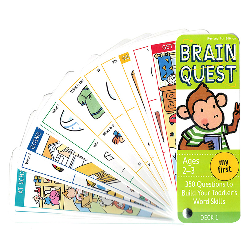 Brain Quest卡片系列 138元3件 Preschool Kindergarten/Reading /Math Grade 大脑任务字卡书英文原版 学前小学生全科练习阅读物 - 图2