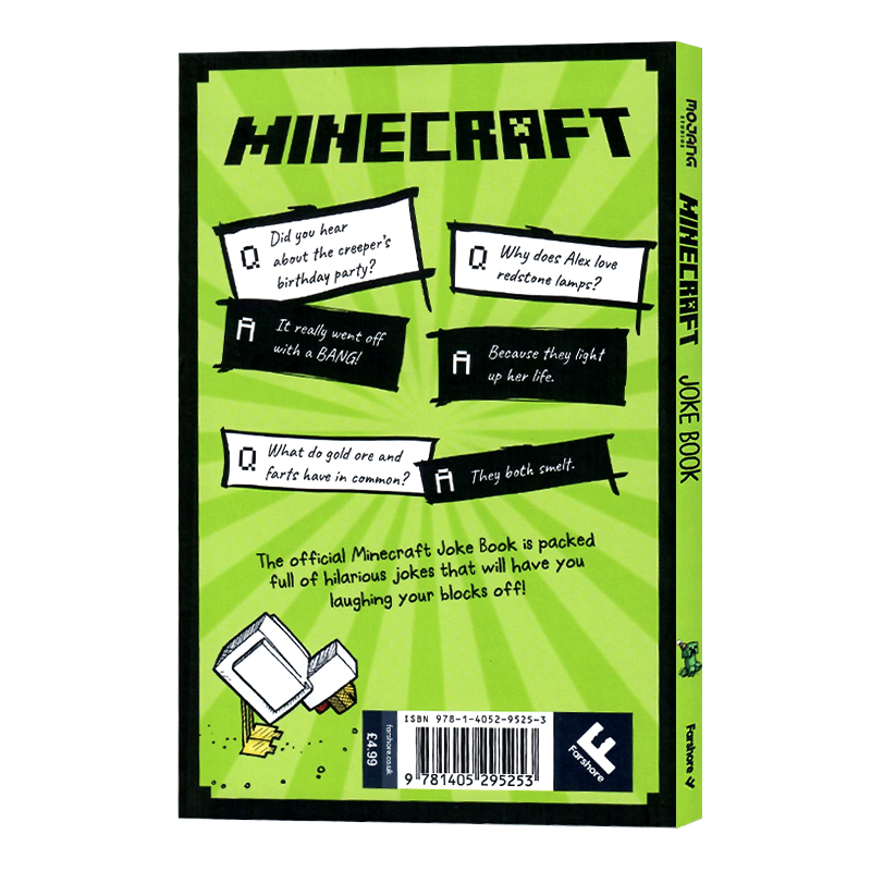 预售我的世界笑话书英文原版 Minecraft Joke Book 短笑话大全儿童幽默风趣漫画书 令人捧腹的笑话进口英语原版书籍Mojang Ab 平装 - 图0