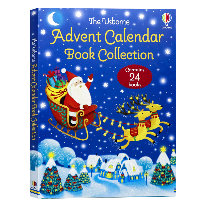 圣诞倒数日历24册 2024年新版圣诞节日礼品书英文原版 The Usborne Advent Calendar Book Collection儿童启蒙经典童话绘本超大开 - 图3