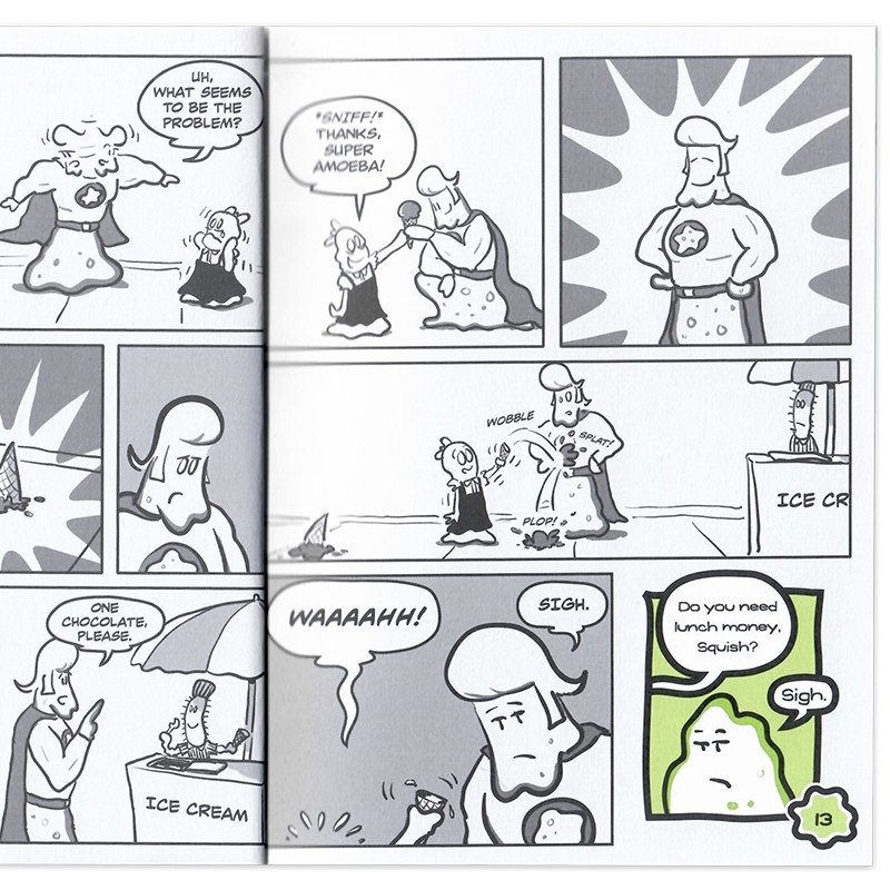 变形虫6册英文原版漫画 Squish 纽约时报畅销书纽伯瑞奖作者Jennifer L. Holm儿童校园冒险桥梁章节书英语课外阅读进口原版书籍,淘宝优惠券,粉丝福利购,淘宝优惠卷