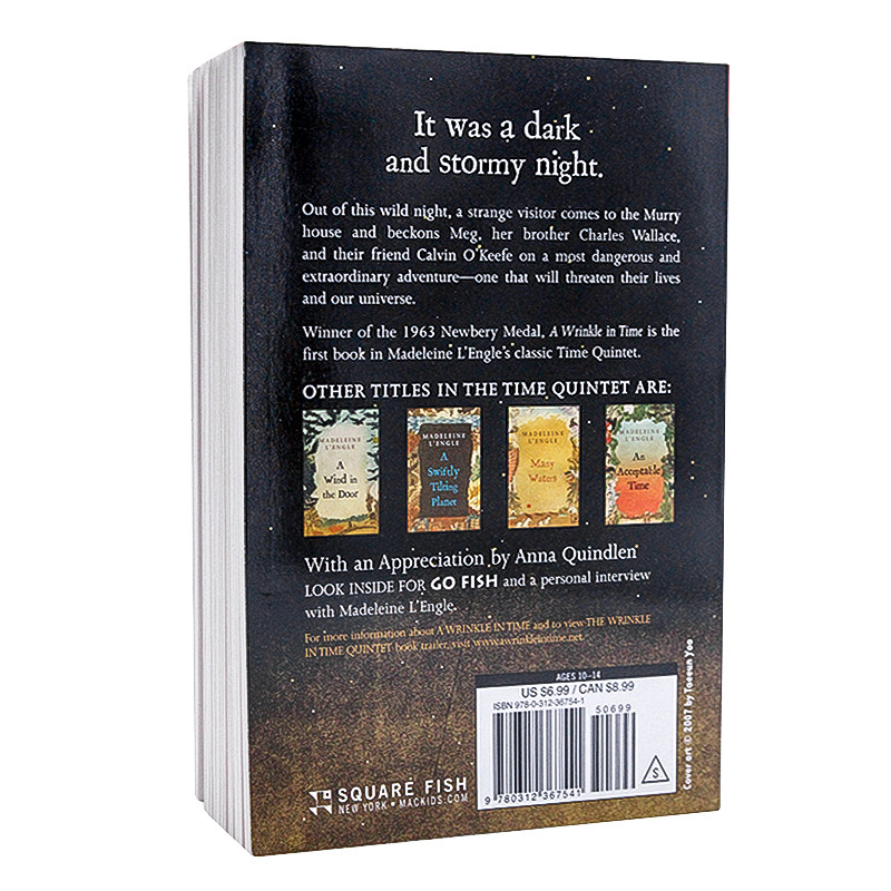 时间的折皱英文原版小说 A Wrinkle In Time 梅格时空大冒险  时间的皱纹 安徒生文学奖纽伯瑞金奖 儿童科幻小说蓝思指数740L