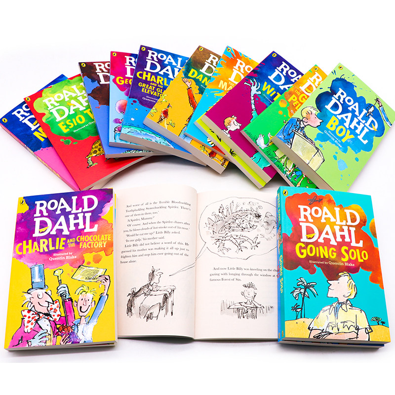 190元8件 Roald Dahl Collection罗尔德达尔英文原版小说Matilda玛蒂尔达了不起的狐狸爸爸查理巧克力工厂好心眼巨人 文学英语阅读