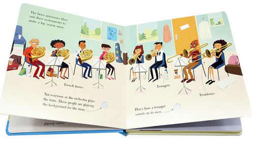 Usborne管弦乐队音乐发声书 First book about the Orchestra 英文原版绘本 低幼儿童早教英语读物 乐器认知艺术启蒙读本精装 - 图0