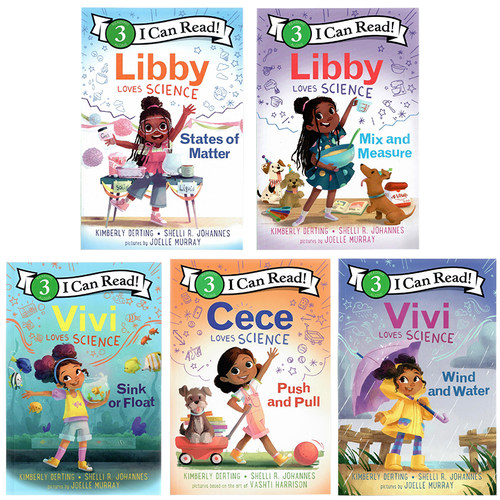 Vivi爱科学系列5册 英文原版 I Can Read 3 Vivi Loves Science Sink or Float 沉浮STEM主题儿童分级读物平装科普类分级科学启蒙 - 图0