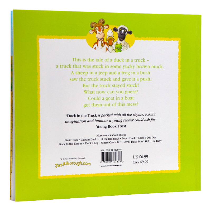 开卡车的鸭先生 英文原版绘本 Duck in the truck 凯特格林纳威大奖 Jez Alborough 儿童英语启蒙认知图画故事书 平装大开 - 图0