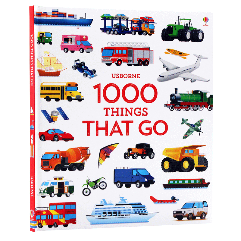 Usborne 1000种交通工具1000 Things That Go英文原版绘本儿童早教益智科普百科课外读物 启蒙英语单词知识认知精装大开图画书 - 图3