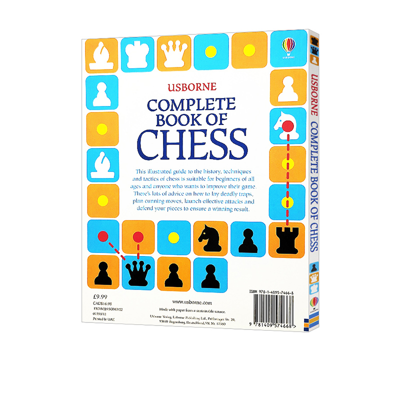 Usborne出品国际象棋完全指南英文原版 Complete Book of Chess 国际象棋科普图解棋局讲解尤斯伯恩进口书籍Elizabeth Dalby - 图0