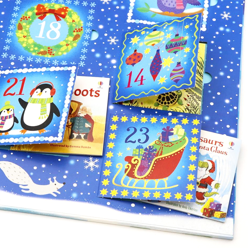 圣诞倒数日历24册 2024年新版圣诞节日礼品书英文原版 The Usborne Advent Calendar Book Collection儿童启蒙经典童话绘本超大开 - 图2