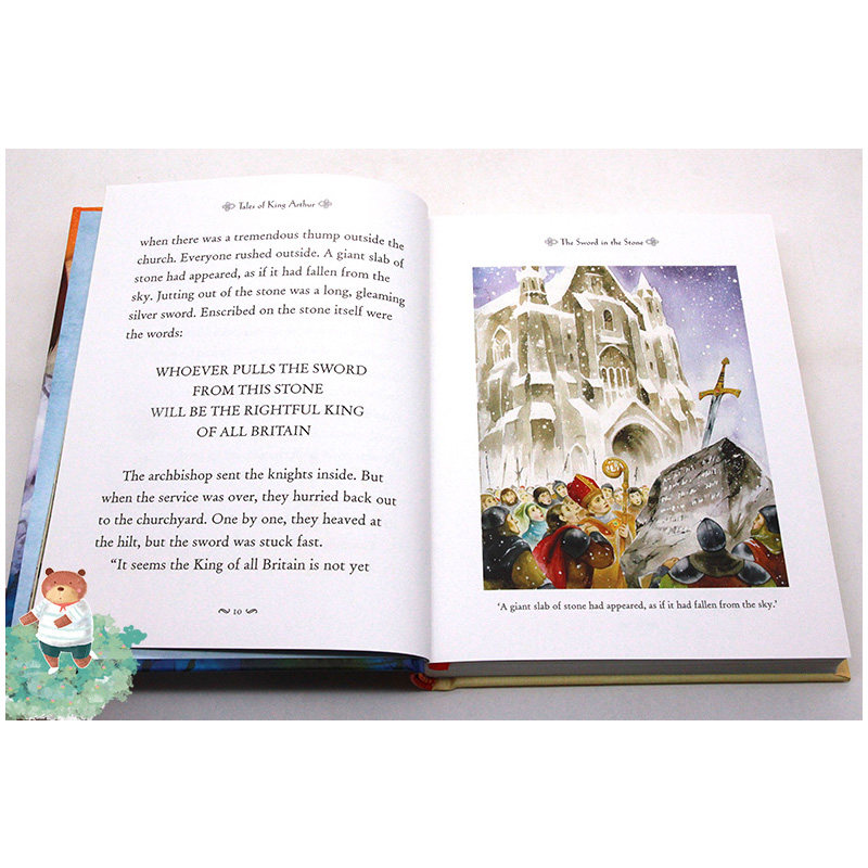 Usborne出品精装插画版亚瑟王英文原版绘本 The Usborne Illustrated Tales of King Arthur 儿童课外英文阅读图画书全彩插图厚本 - 图1