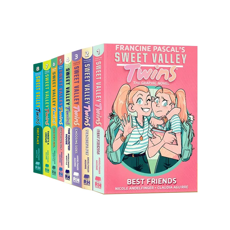 甜蜜谷双胞胎系列12345678册 英文原版Sweet Valley Twins儿童小学生幽默全彩漫画课外阅读故事书Claudia Aguirre英语读物学校推荐
