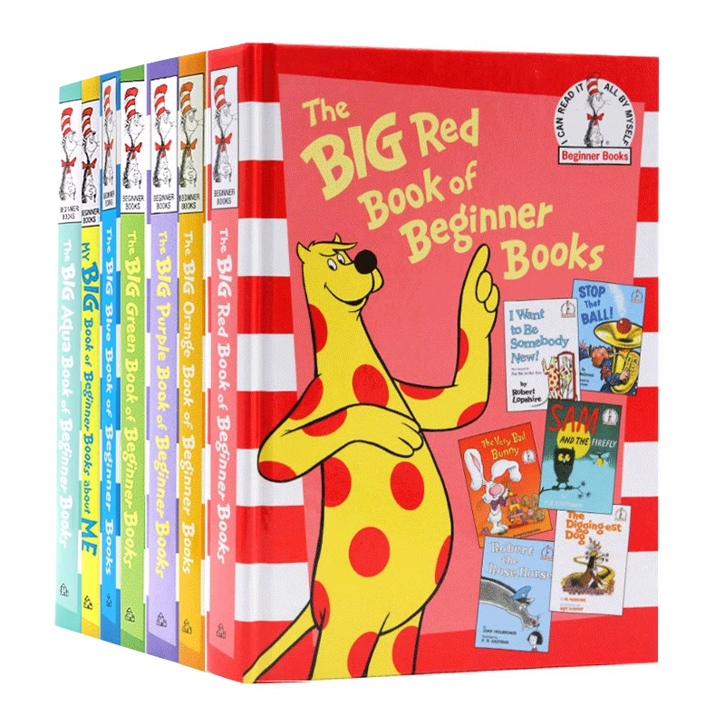 Dr Seuss苏斯博士故事精装系列7册The Big Red/Blue/Orange/GreenBook of Beginner Books英文原版启蒙儿童睡前图画故事书英语读物 - 图3